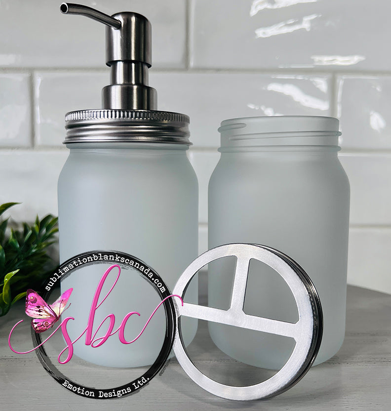 Glass Mason Jar Bathroom Set for Sublimation