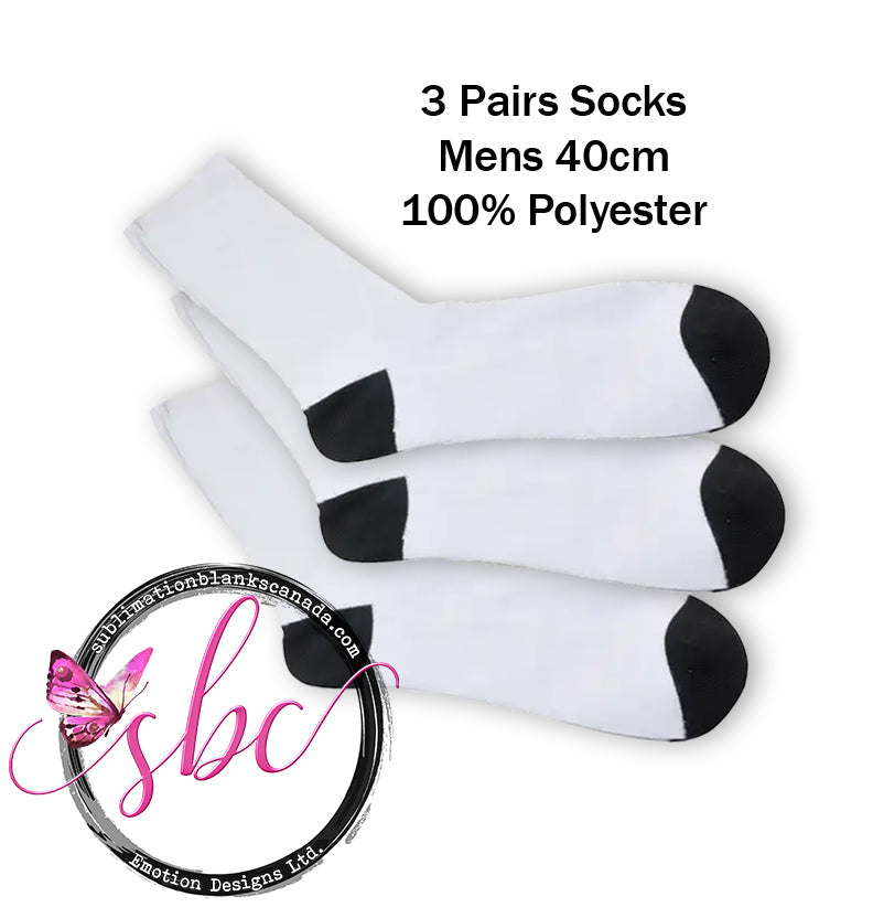3PK Mens Sublimation Socks Sublimation Blanks Canada Emotion 3pk mens sublimation socks sublimation blanks canada emotion