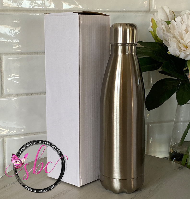17oz Cola Bottle Tumblers Silver - Sublimation Blanks Canada - Emotion Designs Ltd.