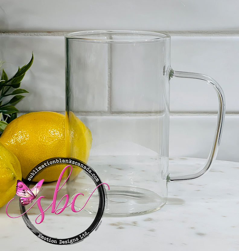 18oz 540ml Clear Glass Sublimation Mug