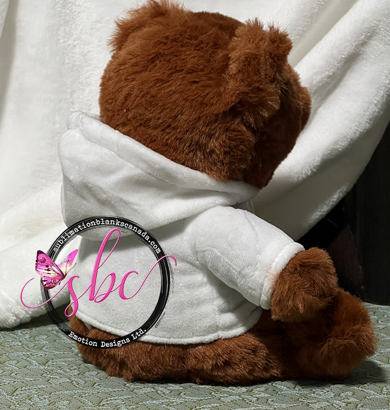 Stuffed Bear with Hoodie - Sublimation Blanks Canada - Emotion Designs Ltd.