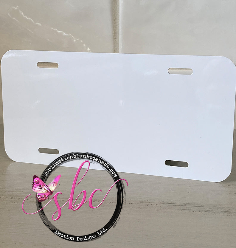 6x3 Aluminum License Plate for Sublimation - Sublimation Blanks Canada - Emotion Designs Ltd.