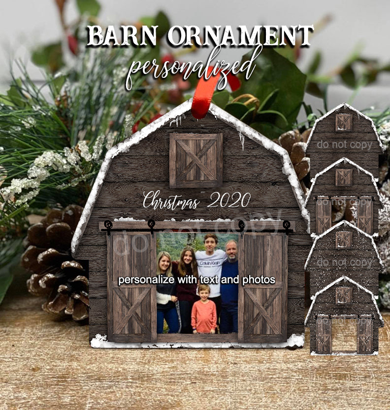 Barn Ornament Aluminum for Sublimation - Sublimation Blanks Canada - Emotion Designs Ltd.