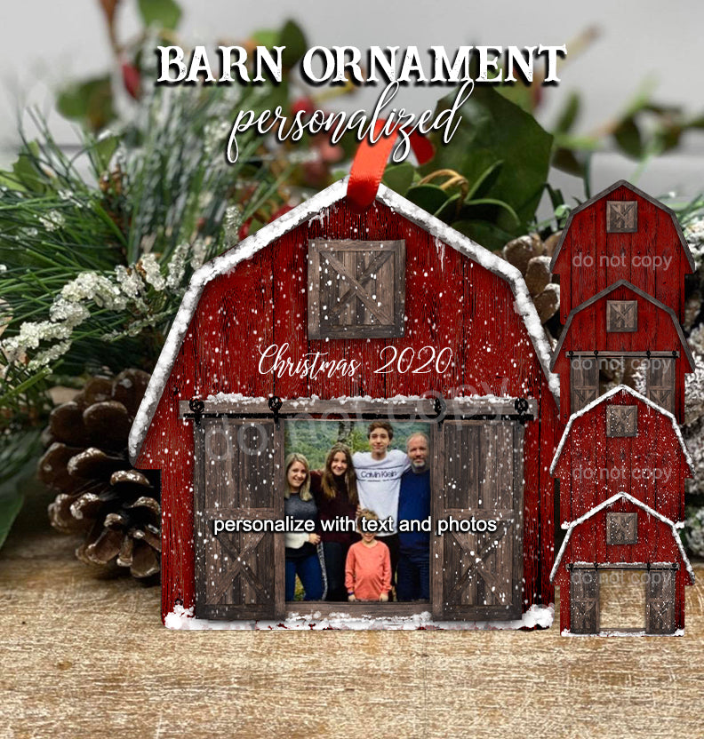 Barn Ornament Aluminum for Sublimation - Sublimation Blanks Canada - Emotion Designs Ltd.