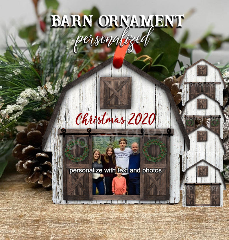 Barn Ornament Aluminum for Sublimation - Sublimation Blanks Canada - Emotion Designs Ltd.