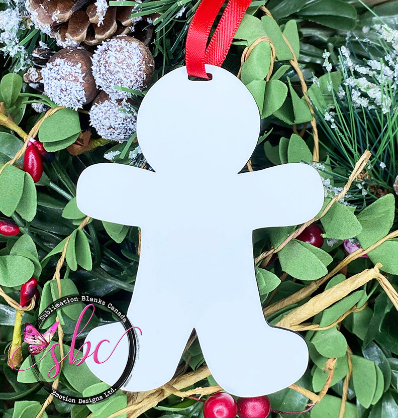 Gingerbread Man Ornament MDF for Sublimation - Sublimation Blanks Canada - Emotion Designs Ltd.
