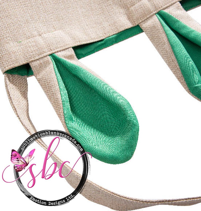 Linen Easter Bag for Sublimation - Green - Sublimation Blanks Canada - Emotion Designs Ltd.