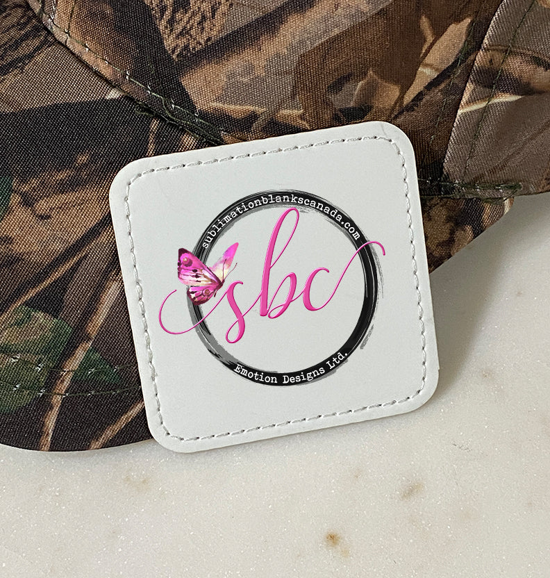 PU Leather Sublimation Patch Small Square - Sublimation Blanks Canada - Emotion Designs Ltd.