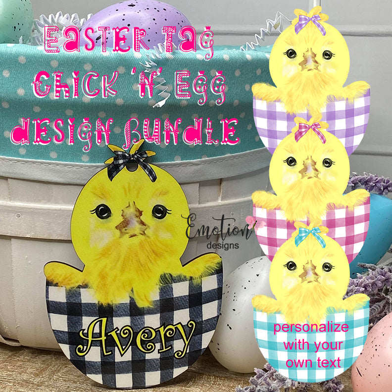 Easter Basket Tag MDF for Sublimation - Sublimation Blanks Canada - Emotion Designs Ltd.