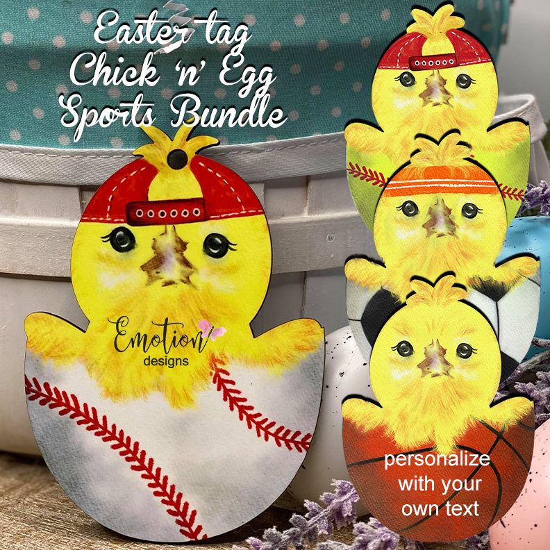 Easter Basket Tag MDF for Sublimation - Sublimation Blanks Canada - Emotion Designs Ltd.