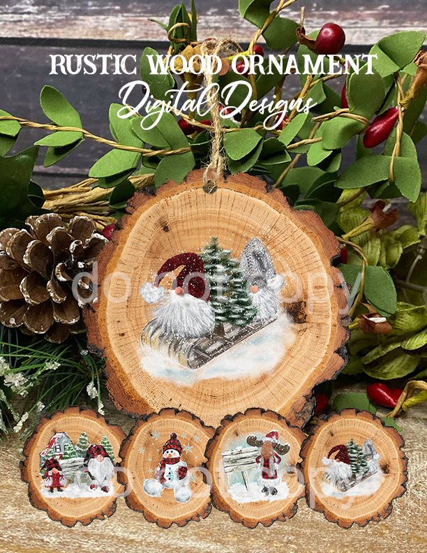 Rustic Wood Slice Ornament MDF for Sublimation - Sublimation Blanks Canada - Emotion Designs Ltd.