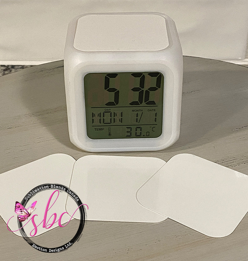 LED Sublimation Cube Clock - Sublimation Blanks Canada - Emotion Designs Ltd.