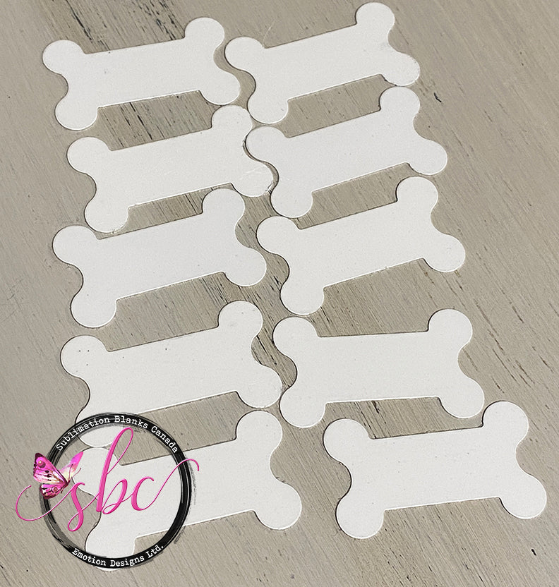 10 pack Sublimation Inserts for Dog Bone Tag - Sublimation Blanks Canada - Emotion Designs Ltd.