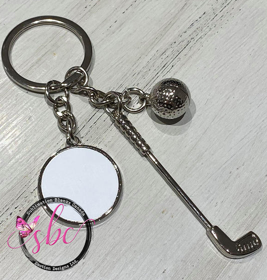 Metal Golf Keychain for Sublimation - Sublimation Blanks Canada - Emotion Designs Ltd.