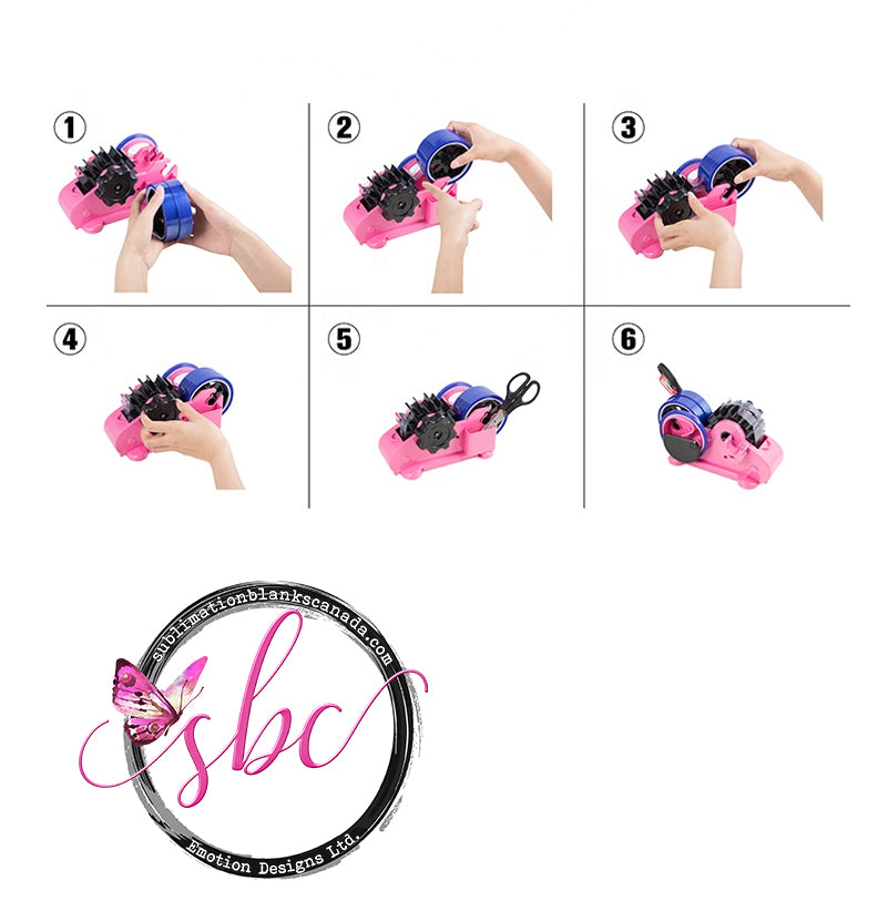 Multi Heat Tape Dispenser Pink - Sublimation Blanks Canada - Emotion Designs Ltd.