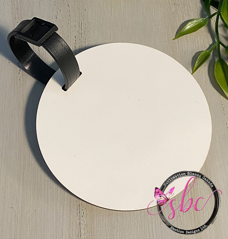 Round Luggage Tag MDF for Sublimation - Sublimation Blanks Canada - Emotion Designs Ltd.