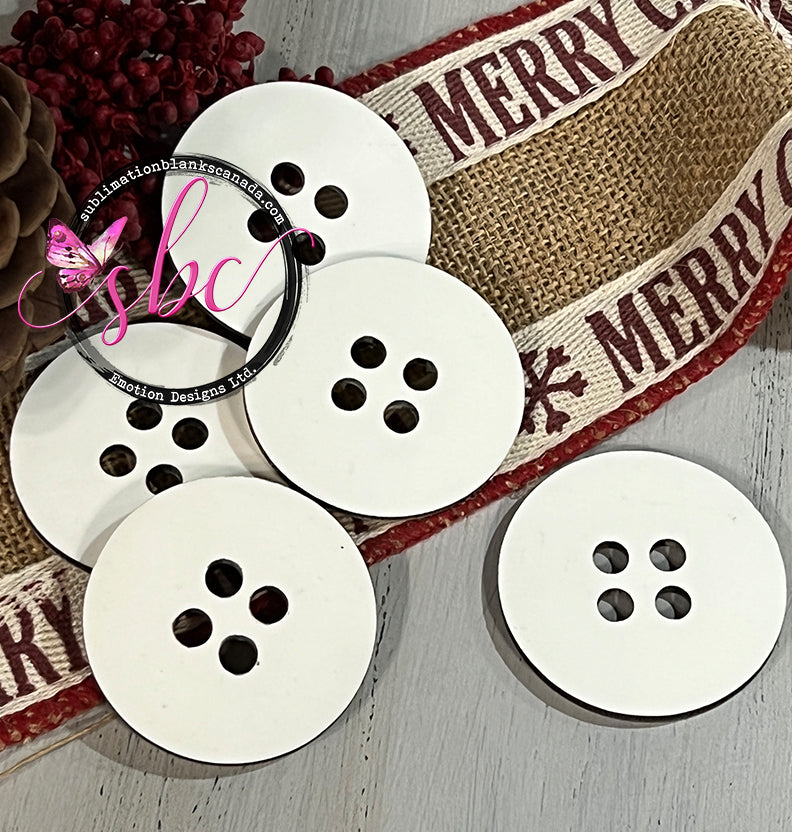 Santa's Button MDF for Sublimation 5 Pack