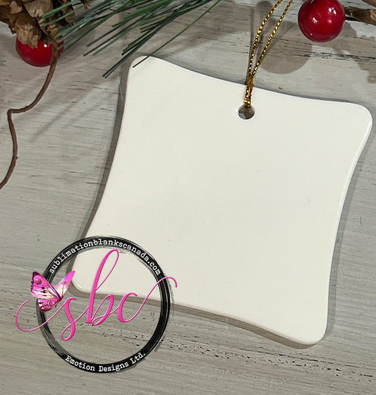 Ceramic Ornament for Sublimation - Square - Sublimation Blanks Canada - Emotion Designs Ltd.