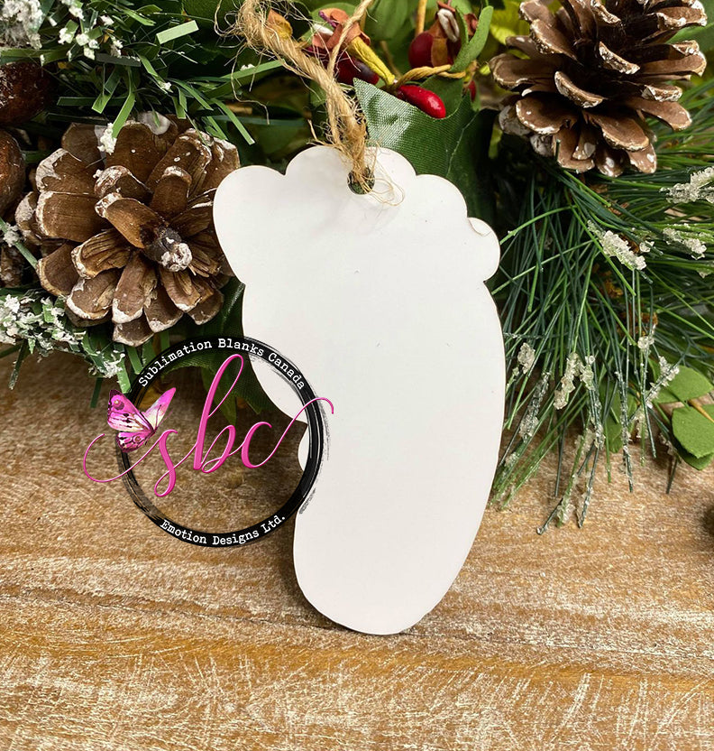 Baby Footprint Ornament MDF for Sublimation - Sublimation Blanks Canada - Emotion Designs Ltd.