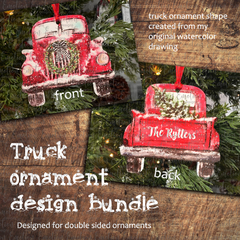 Truck Ornament Aluminum for Sublimation - Sublimation Blanks Canada - Emotion Designs Ltd.