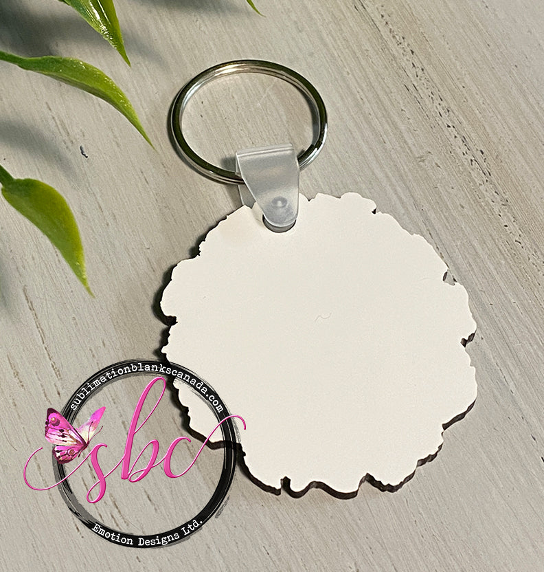 MDF Wood Slice Keychain for Sublimation - Sublimation Blanks Canada - Emotion Designs Ltd.