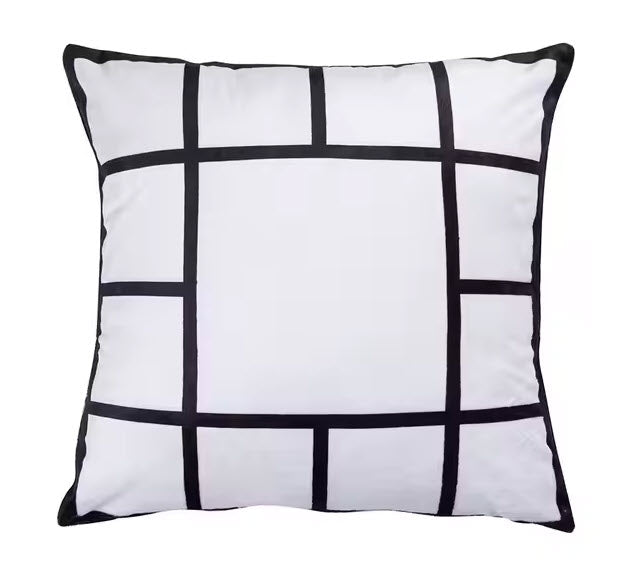 Black Plush 13 Panel Pillow Cover for Sublimation