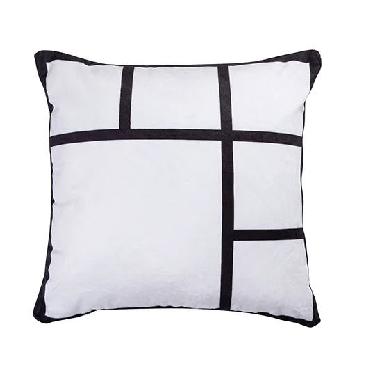 Black Plush 6 Panel Pillow Cover for Sublimation