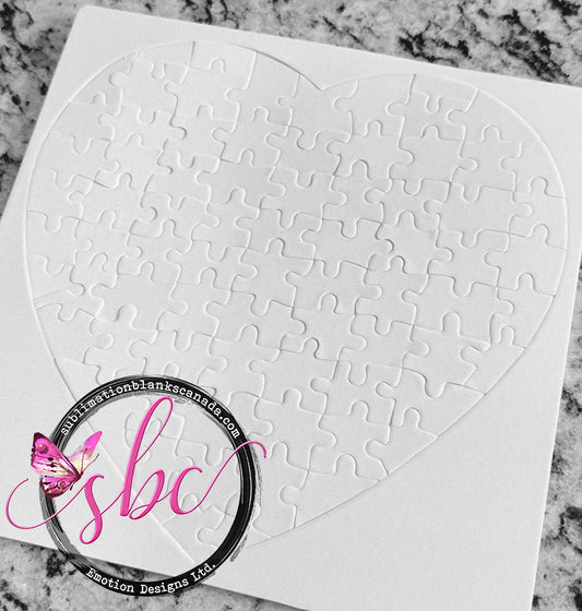 Heart Puzzle for Sublimation 75pc with frame
