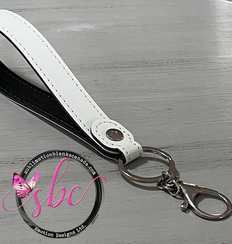 PU Leather Wristlet Keychain for Sublimation
