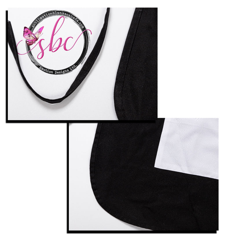 Adult Apron for Sublimation Black - Sublimation Blanks Canada - Emotion Designs Ltd.