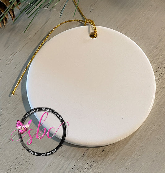 Ceramic Ornament for Sublimation - Round - 100PC