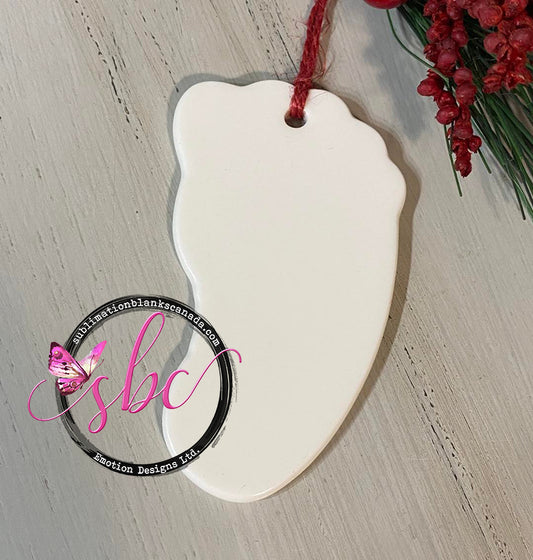 Ceramic Ornament for Sublimation - Baby Feet - 100PC