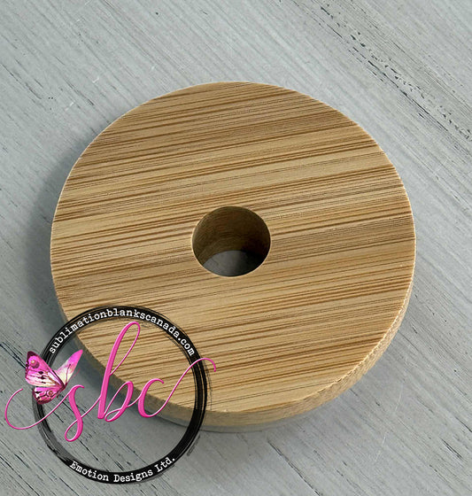 Bamboo replacement lid for 18oz Libby Glass Tumbler