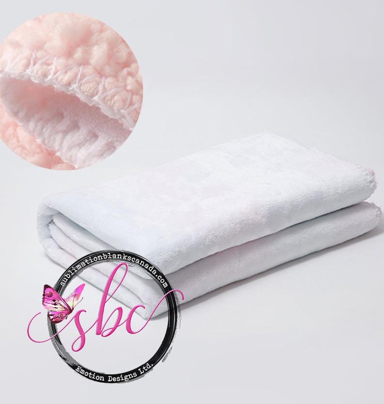Pink/White Baby Blanket for Sublimation