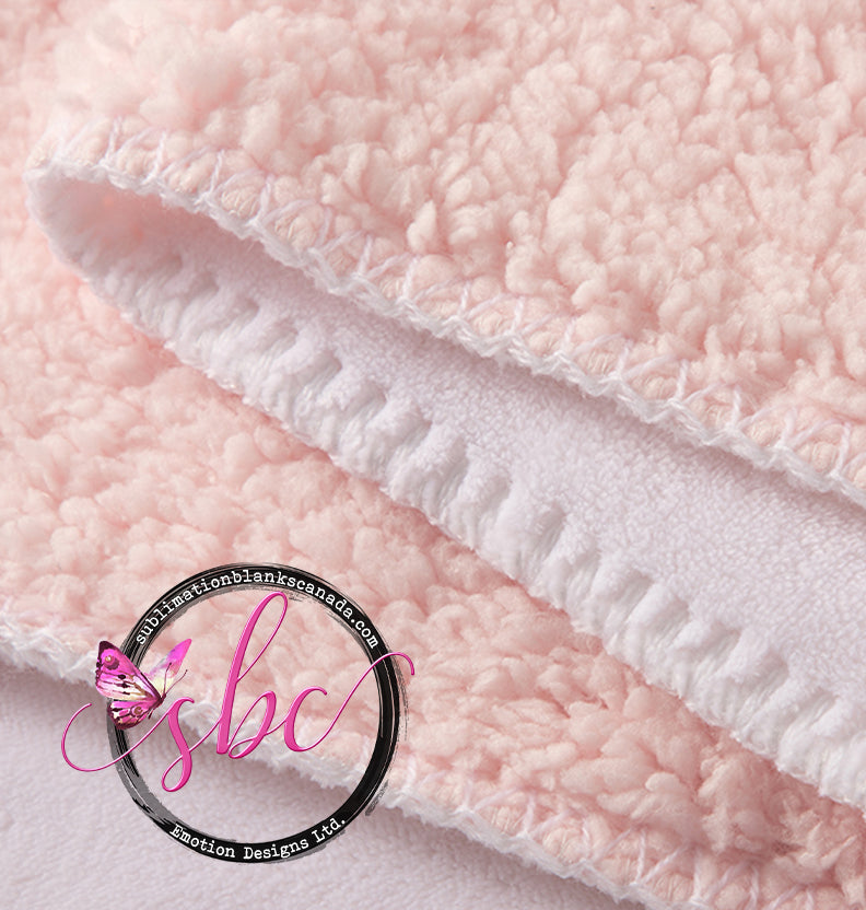 Pink/White Baby Blanket for Sublimation Sublimation Blanks Canada