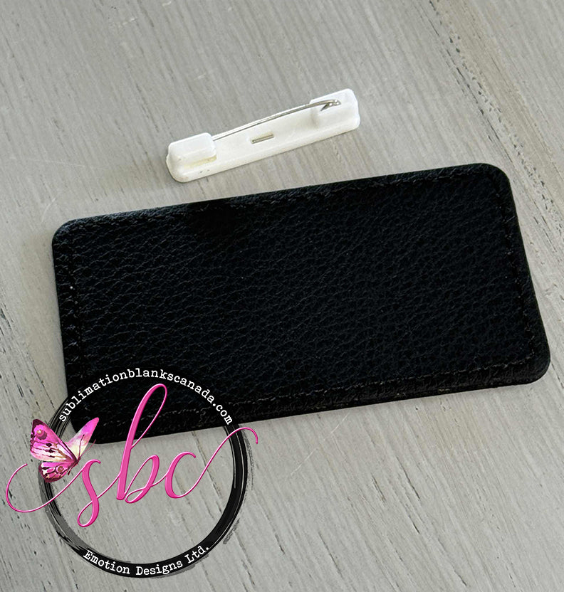PU Leather Sublimation Name Tag - Rectangle