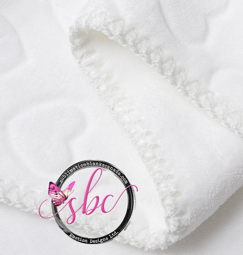 Minky Baby Blanket with Hearts for Sublimation Sublimation Blanks