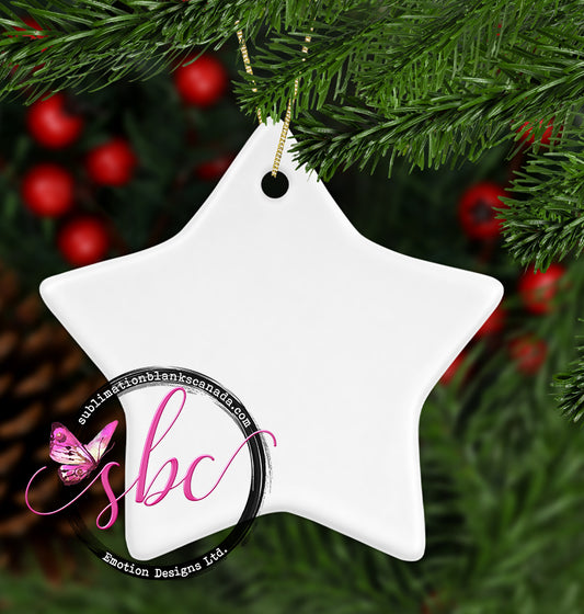 Ceramic Ornament for Sublimation - Star - 100PC