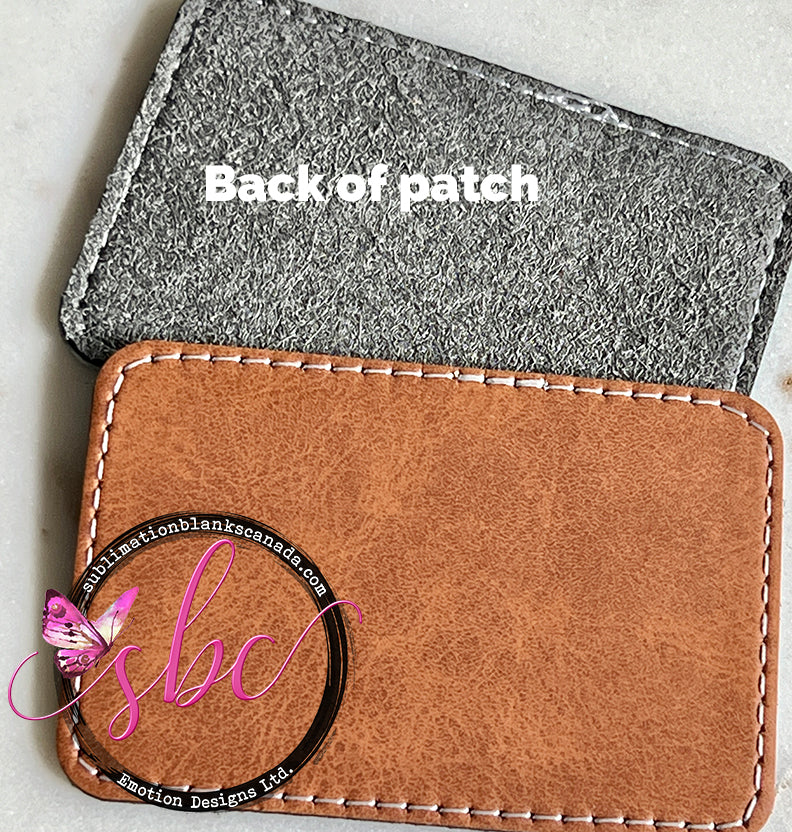 PU Leather Sublimation Patch Small Rectangle Colours