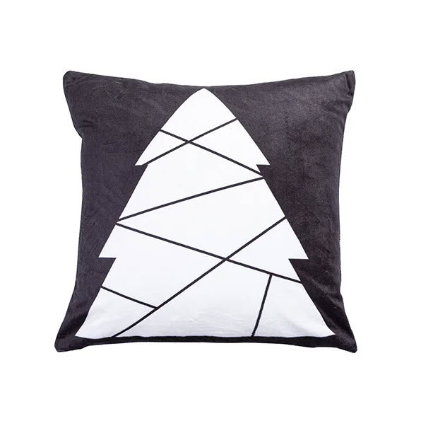 Black Plush Tree Panel Pillow Cover for Sublimation