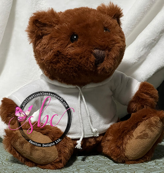Stuffed Bear with Hoodie - Sublimation Blanks Canada - Emotion Designs Ltd.
