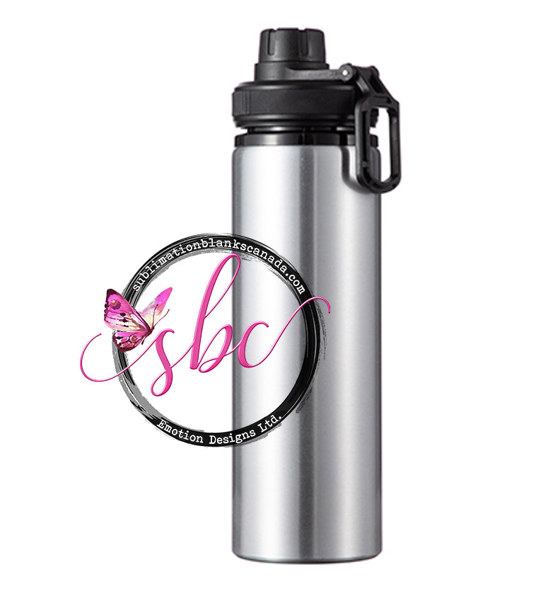 850ml Aluminum Silver Sublimation Water Bottle - Sublimation Blanks Canada - Emotion Designs Ltd.