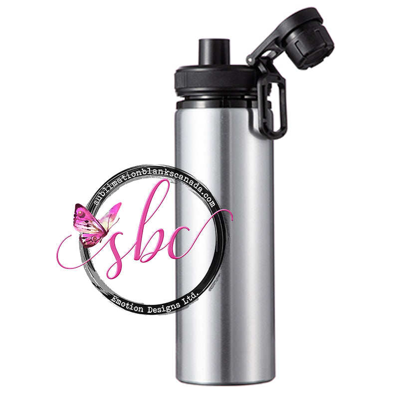 850ml Aluminum Silver Sublimation Water Bottle - Sublimation Blanks Canada - Emotion Designs Ltd.