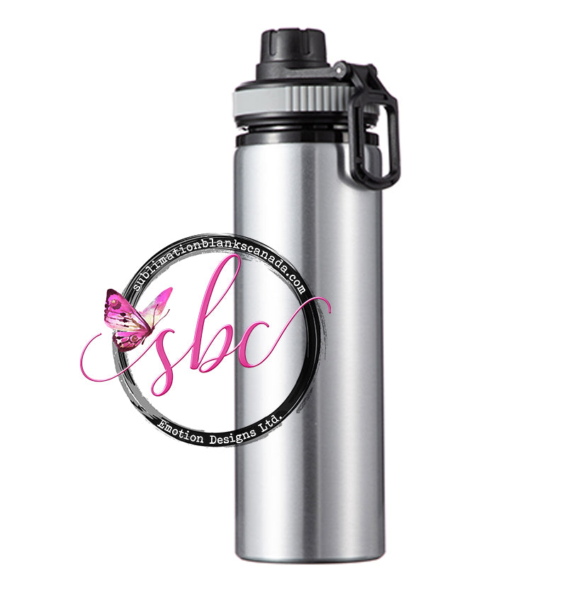 850ml Aluminum Silver Sublimation Water Bottle - Sublimation Blanks Canada - Emotion Designs Ltd.