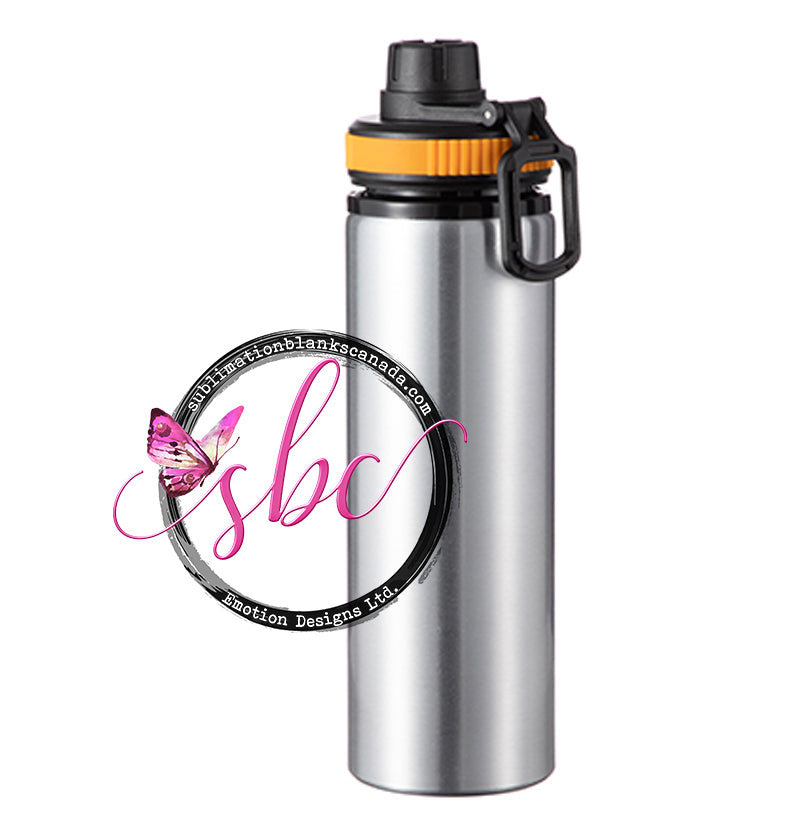 850ml Aluminum Silver Sublimation Water Bottle - Sublimation Blanks Canada - Emotion Designs Ltd.