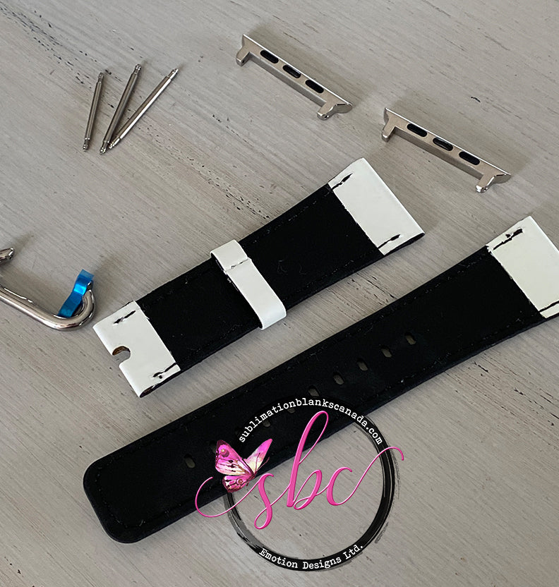 PU Leather Watch Band fits Apple Watch size 42-45mm - Sublimation Blanks Canada - Emotion Designs Ltd.