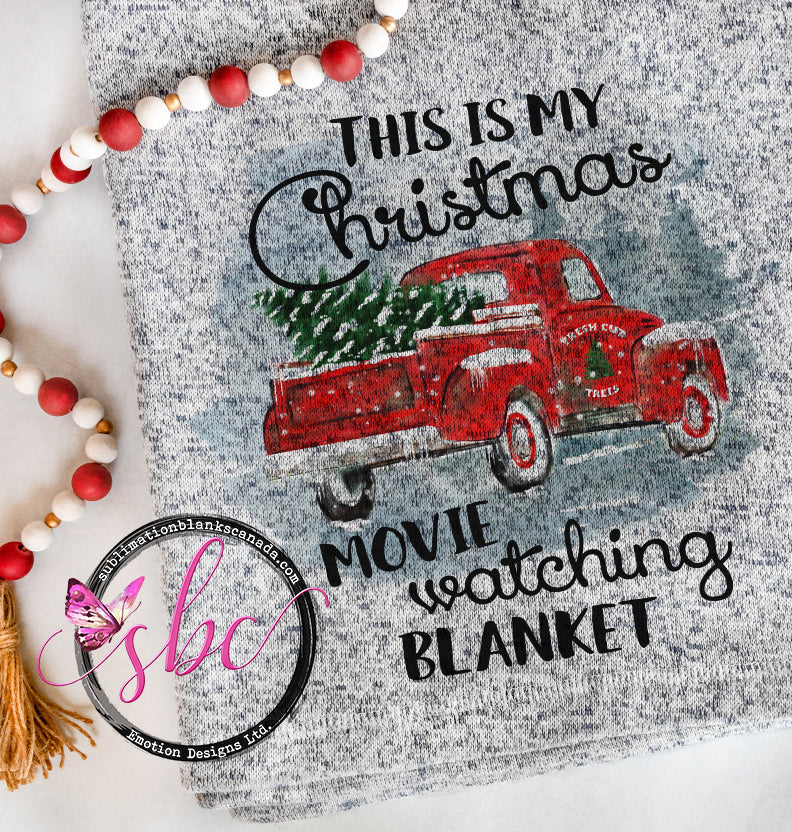 Grey Sweater Fleece Blanket for Sublimation 50x60" - Sublimation Blanks Canada - Emotion Designs Ltd.