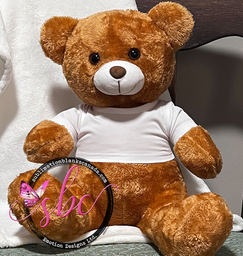 Stuffed Bear with T-Shirt 32cm - Sublimation Blanks Canada - Emotion Designs Ltd.