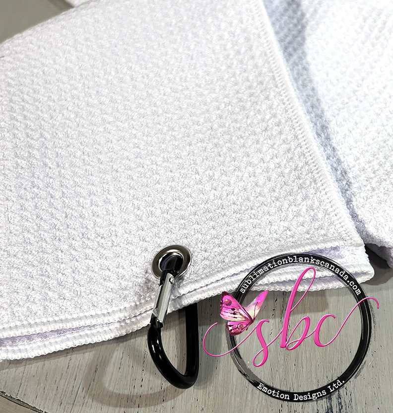 Waffle Weave Golf Towel 40x60cm Trifold Sublimation Blanks Canada