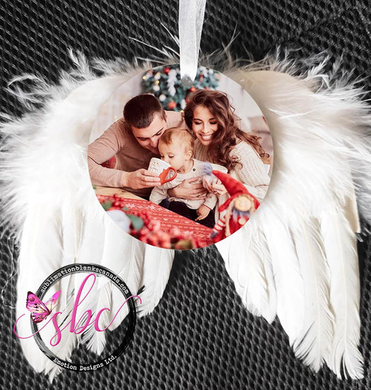 Angel Wings Sublimation Christmas Ornament - Sublimation Blanks Canada - Emotion Designs Ltd.